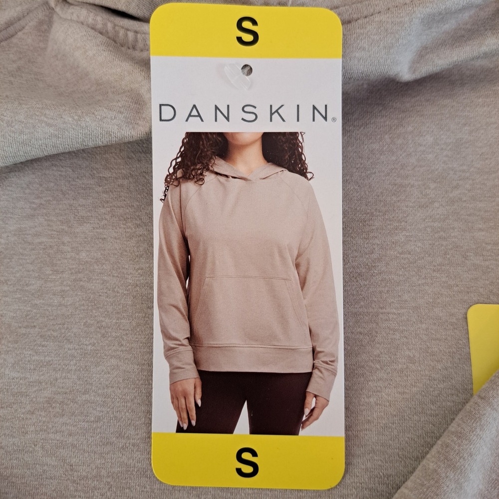 Danskin Melange Hoodie Womens Small Pink‎ NWT Ashes of Roses Heather 860-239-B9